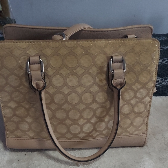 Nine West Gold and Tan Satchel - Picture 6 of 16